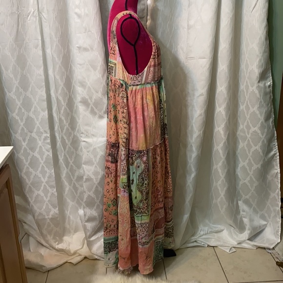 Free People Bandana Rama Dress Size L maxi Gown - Picture 9 of 12